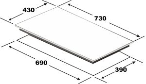 kich thuoc bep gas am arber ab 765 - Bếp gas âm Arber AB-765