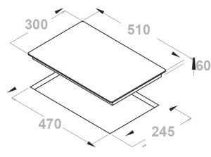 Bếp gas âm domino Washi G-208