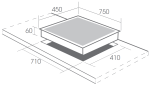 kich thuoc bep gas am latino lt 756 - Bếp gas âm Latino LT-756