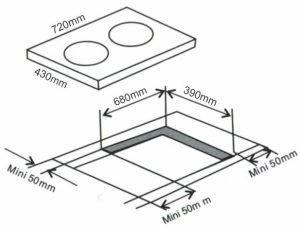kich thuoc bep tu arber ab 552 - Bếp từ Arber AB-552