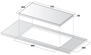 kich thuoc bep tu canzy cz 26b - Bếp từ Canzy CZ-26B