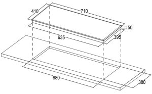 kich thuoc bep tu cao cap bauer be 36ss - Bếp từ Bauer BE-36SS