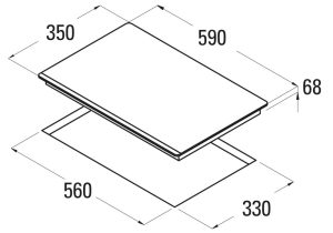 kich thuoc bep tu cata i2 plus - Bếp từ Cata IB 2 PLUS BK