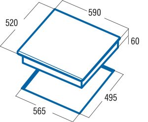 kich thuoc bep tu cata ib 6203 bk - Bếp từ Cata IB 6203 BK