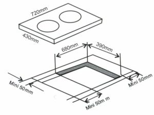 kich thuoc bep tu doi ab 666 - Bếp từ Arber AB-666