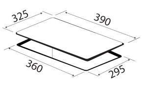 kich thuoc bep tu domino kaff kf h33is - Bếp từ Kaff KF-H33IS