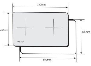 kich thuoc bep tu faster fs 722i - Bếp từ Faster FS 723I