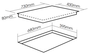 kich thuoc bep tu faster fs 729i - Bếp từ Faster FS 729I