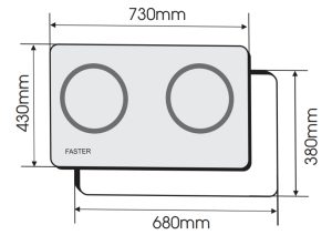 kich thuoc bep tu faster fs 782i5 - Bếp từ Faster FS 782I