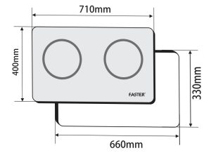 kich thuoc bep tu faster fs id266 - Bếp từ Faster FS ID266