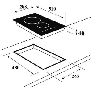 kich thuoc bep tu giovani g 281 dtc 2 - Bếp Từ Giovani G-218 DTC