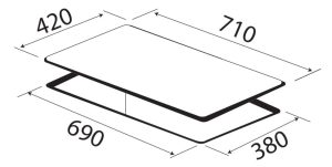 kich thuoc bep tu kaff kf ih202ii - Bếp từ Kaff KF-IH202II