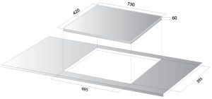 kich thuoc bep tu kocher di 616 1 - Bếp từ Kocher DI-616