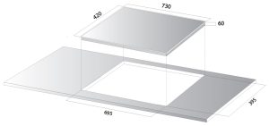 kich thuoc bep tu kocher di 688 1 - Bếp từ Kocher DI-688