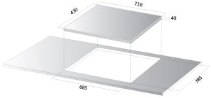 kich thuoc bep tu kocher dib4 888 plus - Bếp từ Kocher DIB4-888 Plus