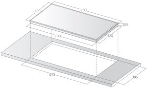 kich thuoc bep tu lorca lce 886 - Bếp điện từ Lorca LCE-886