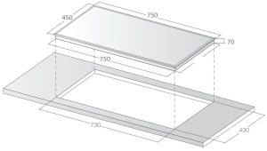 kich thuoc bep tu lorca lci 307 - Bếp từ Lorca LCI-307