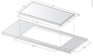 kich thuoc bep tu lorca lci 809 plus - Bếp từ Lorca LCI-809 Plus