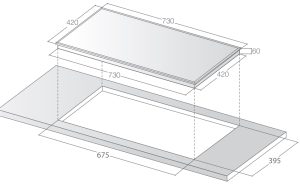 kich thuoc bep tu lorca ta 1006 plus - Bếp từ Lorca TA-1006 Plus