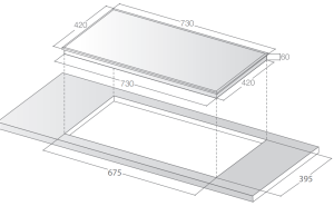 kich thuoc bep tu lorca ta 1008c - Bếp từ Lorca TA-1008C