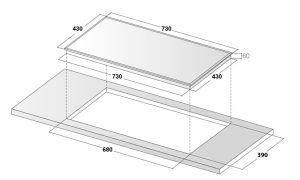 kich thuoc bep tu smaragd si2 5656 - Bếp từ Smaragd SI2-5656