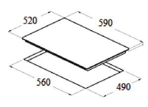 kich thuoc bep tu smaragd si3 9999 - Bếp từ Smaragd SI3-9999