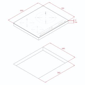 kich thuoc bep tu teka ibc 63015 7 1 - Bếp điện từ Teka IBC 63015 BK