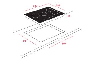 kich thuoc bep tu teka irf 9430 - Bếp từ Teka IRF 9430