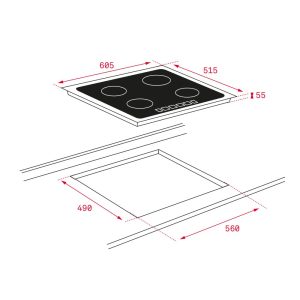 kich thuoc bep tu teka it 6350 iknob - Bếp từ Teka IT 6350 IKNOB