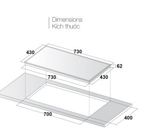 kich thuoc bep tu zemmer ih z3969bk - Bếp từ Zemmer IH Z3969BK