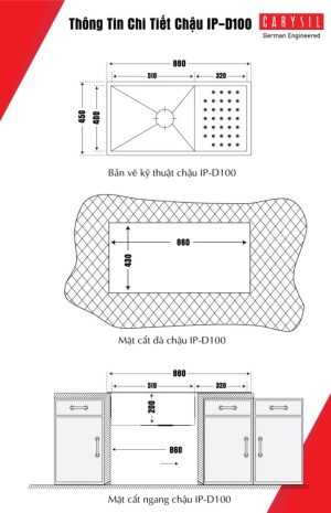 Chậu rửa Carysil IP-D100 (IB-P01)