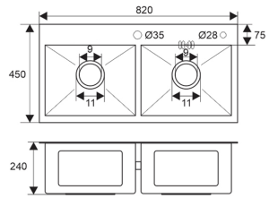 Chậu rửa Binova CBI-8245
