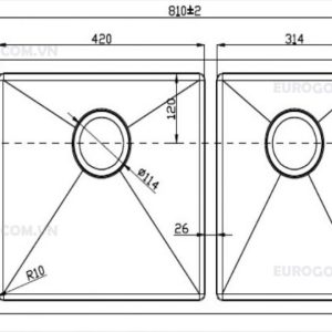 kich thuoc chau rua bat eus68144 3776 - CHẬU RỬA BÁT EUROGOLD EUS68144