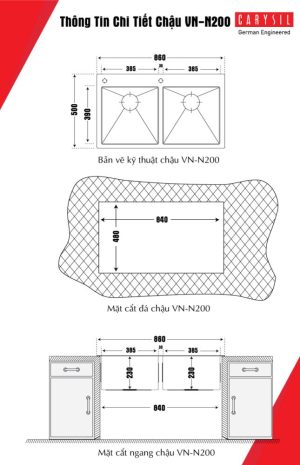 Chậu rửa Carysil VN-N200 (IC-8650)