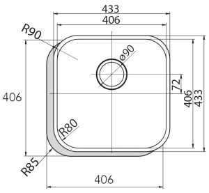 Chậu rửa Cata CB 40-40