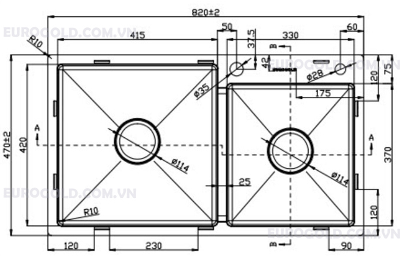 kich thuoc chau rua eurogold eus38247 - Chậu rửa Eurogold EUS38247 kich thuoc chau rua eurogold eus38247 - Chậu rửa Eurogold EUS38247
