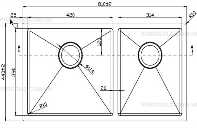 kich thuoc chau rua eurogold eus68144 - Chậu rửa Eurogold EUS68144 kich thuoc chau rua eurogold eus68144 - Chậu rửa Eurogold EUS68144