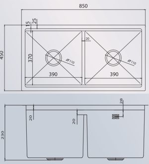 Chậu rửa Grob GV304-8545