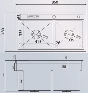 Chậu rửa Grob GV304-8648