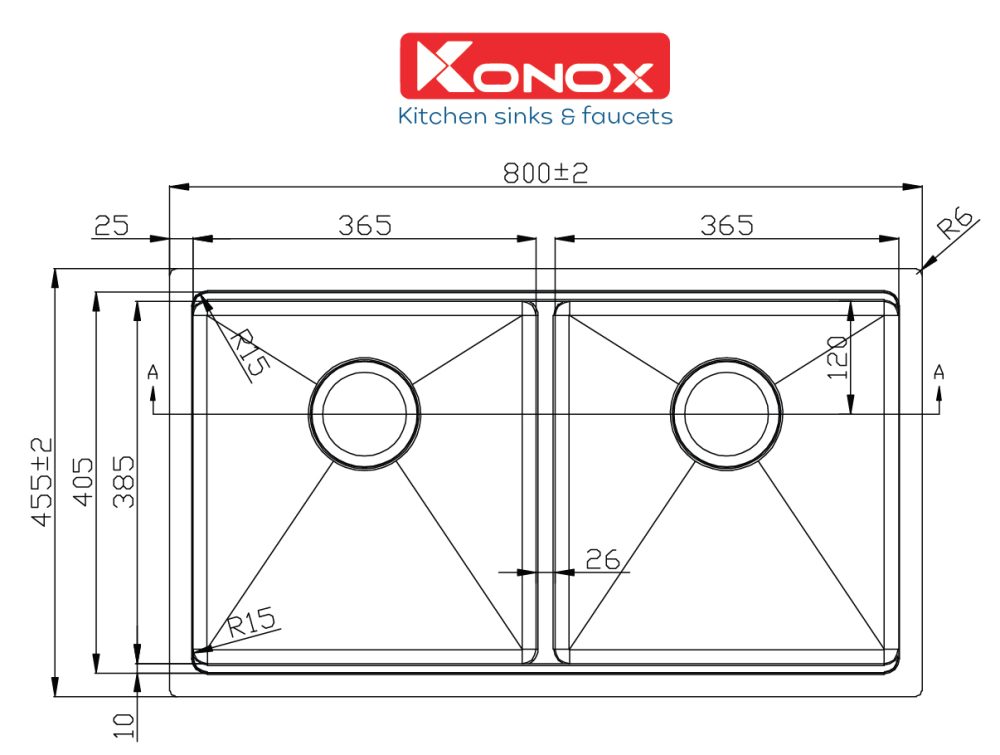 kich thuoc chau rua konox kn8046 dub - Chậu rửa Konox KN8046DUB kich thuoc chau rua konox kn8046 dub - Chậu rửa Konox KN8046DUB