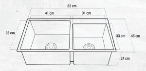 kich thuoc chau rua rosler rl 8245l new - Chậu rửa Roslerer RL04-688 Lệch