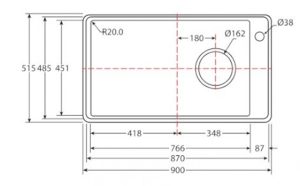 Chậu rửa Sobisung Ultra-900
