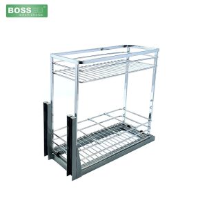 GIÁ GIA VỊ INOX NAN DẸT MẠ CROM BOSSEU BS125G