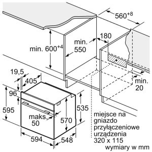 kich thuoc lo nuong Bosch HBA534EB0 - LÒ NƯỚNG ÂM TỦ BOSCH HBA534EB0K SERIE 4 MÀU ĐEN