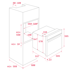 kich thuoc lo nuong teka hlb 860 - Lò nướng Teka HLB 860