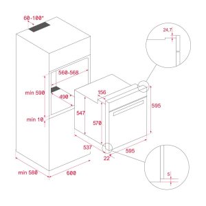 kich thuoc lo nuong teka hsb 635 - Lò nướng Teka HSB 635