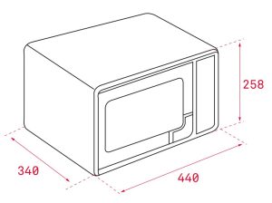 kich thuoc lo vi song dung doc lap teka mwe 225 g blanco 1 - Lò vi sóng kết hợp nướng Teka MWE 225 G Blanco