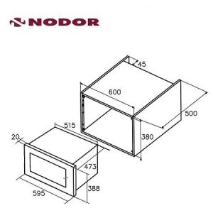 kich thuoc lo vi song nodor nmw 25 d enc9 - Lò vi sóng Nodor NM 25 TG WHITE
