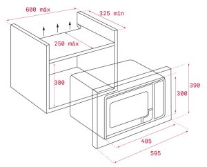 kich thuoc lo vi song teka ml 820 bi1 - Lò vi sóng Teka ML 820 BI