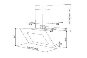 kich thuoc may hut mui 985 785 scaled 1 - Máy Hút Mùi Áp Tường Teka DVT 985 B 40483562